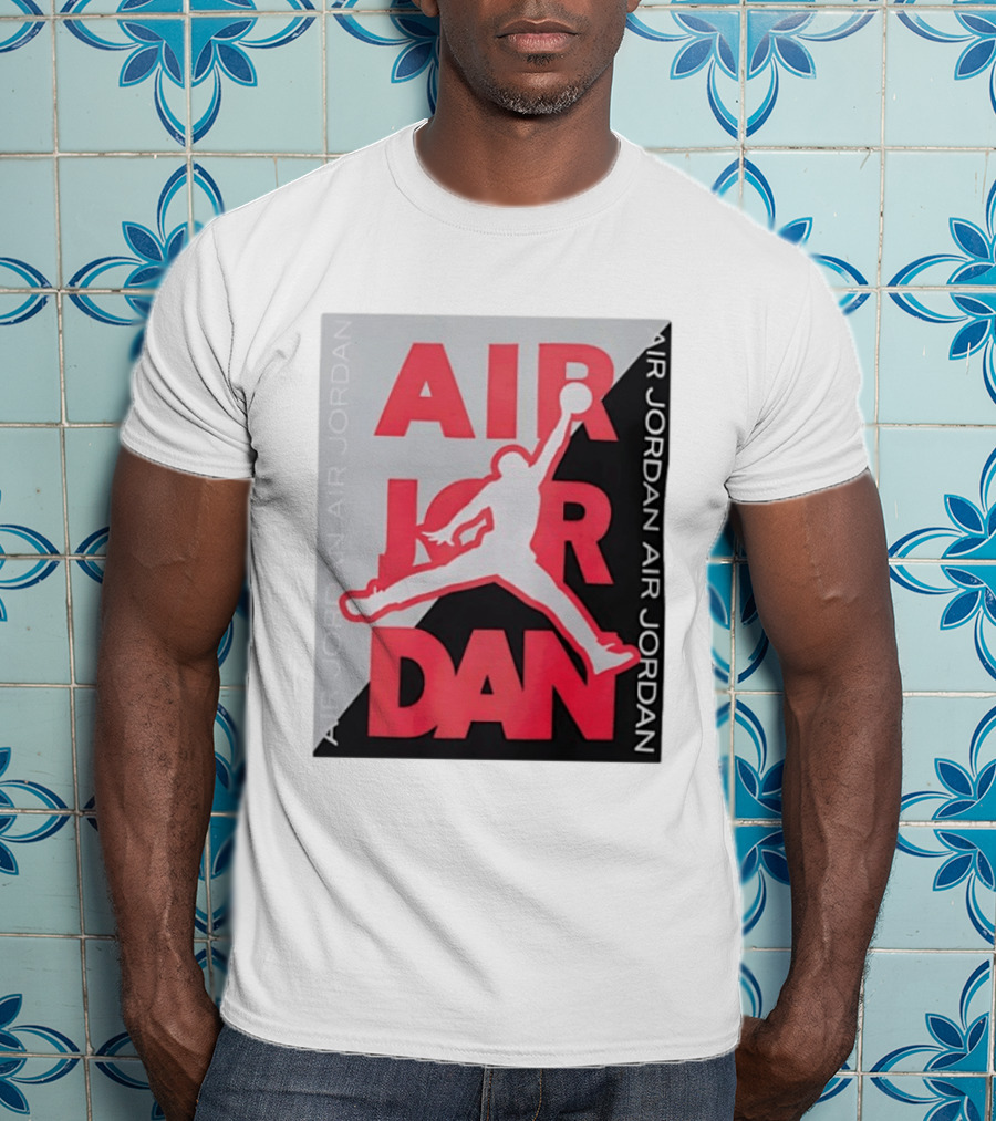 Air Jordan Repeat Jump Silhouette Red And Black T-Shirt