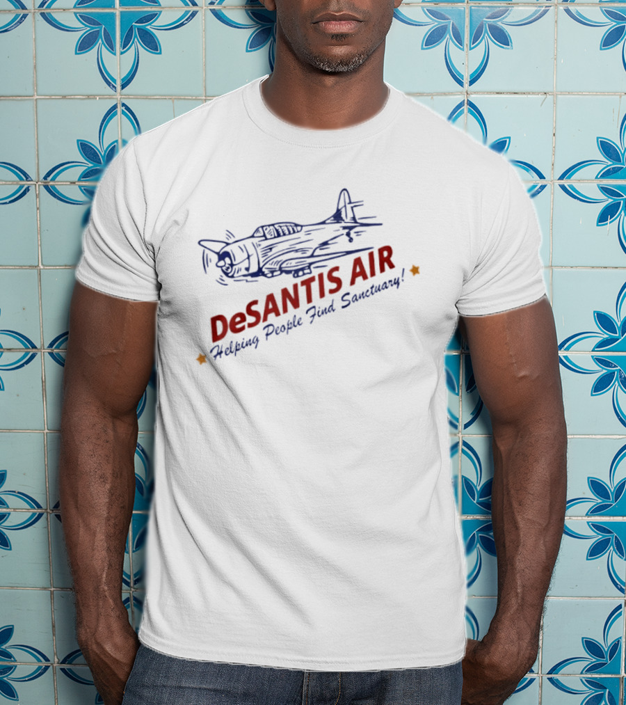 Desantis Air Helping People Find Sanctuary Vintage Airplane T-Shirt