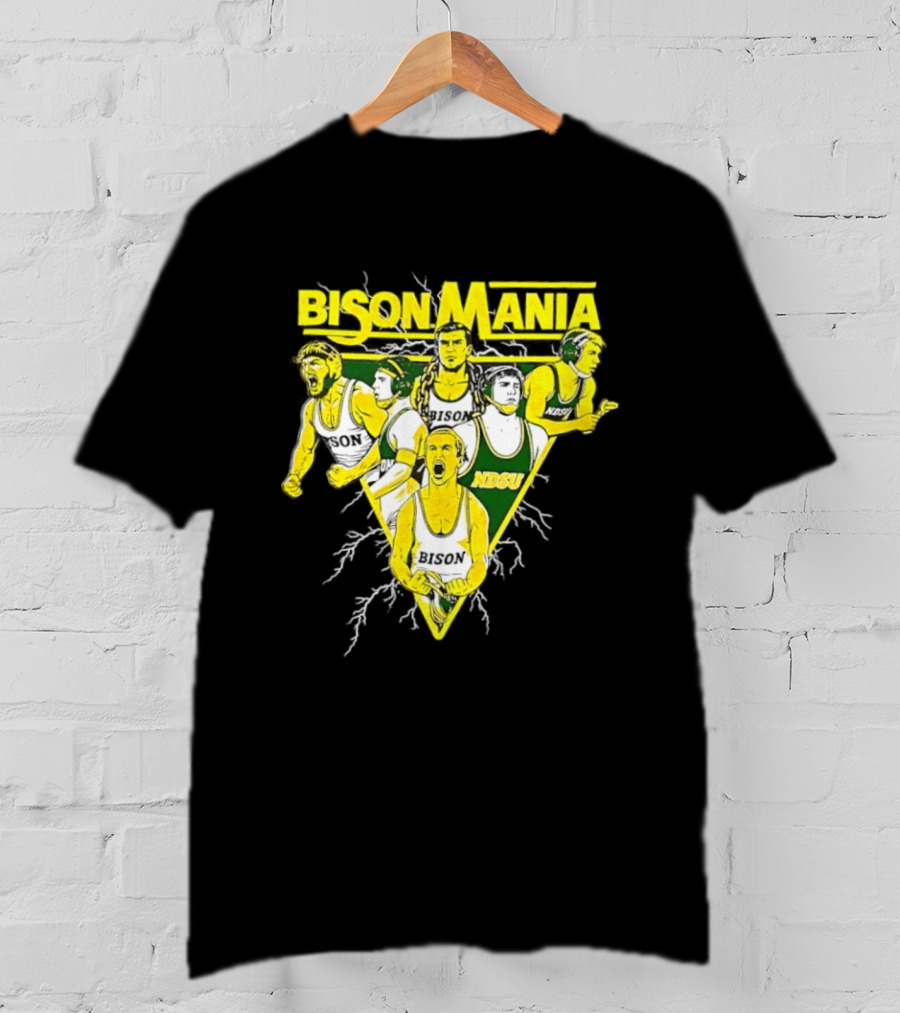 Bison Mania North Dakota State University NDSU Sports Team Spirit T-Shirt