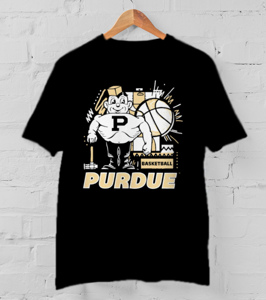Purdue Basketball Mascot With Basketball T-Shirt