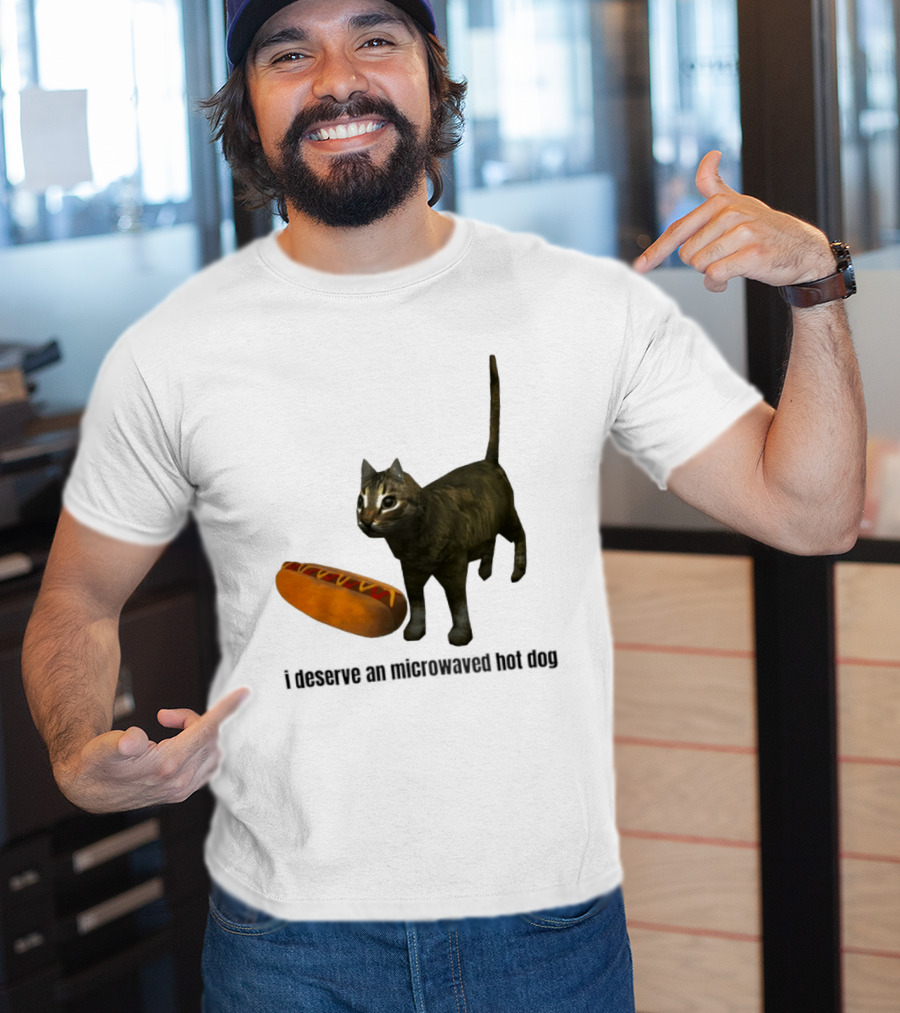 I Deserve An Microwaved Hot Dog Cat And Sausage Combo T-Shirt