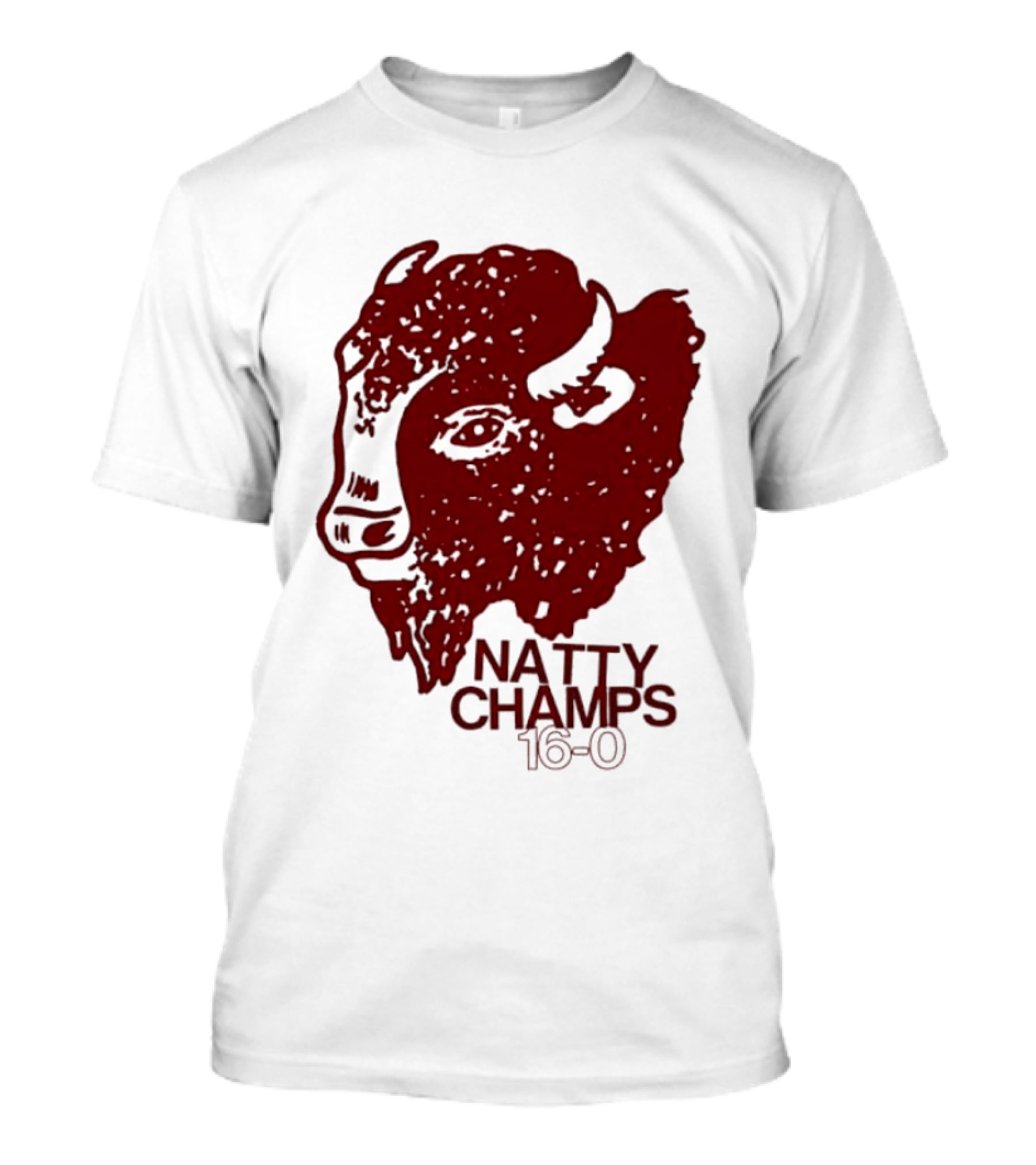 Indiana Hoosiers Natty Champs 16 0 Bison Head Celebration T-Shirt
