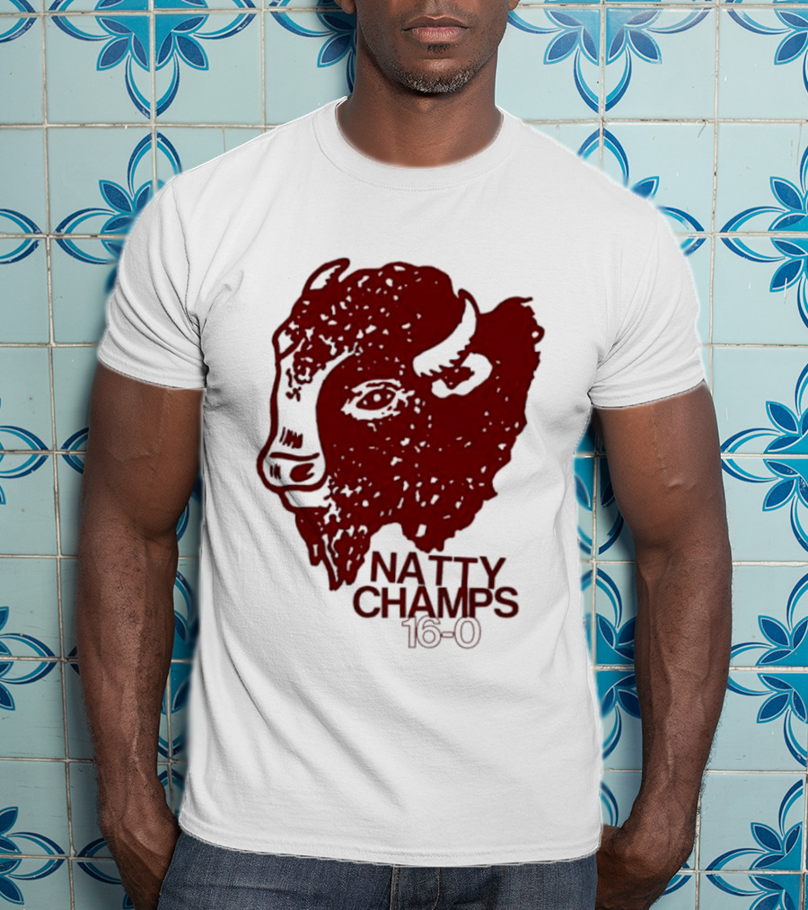 Indiana Hoosiers Natty Champs 16 0 Bison Head Celebration T-Shirt