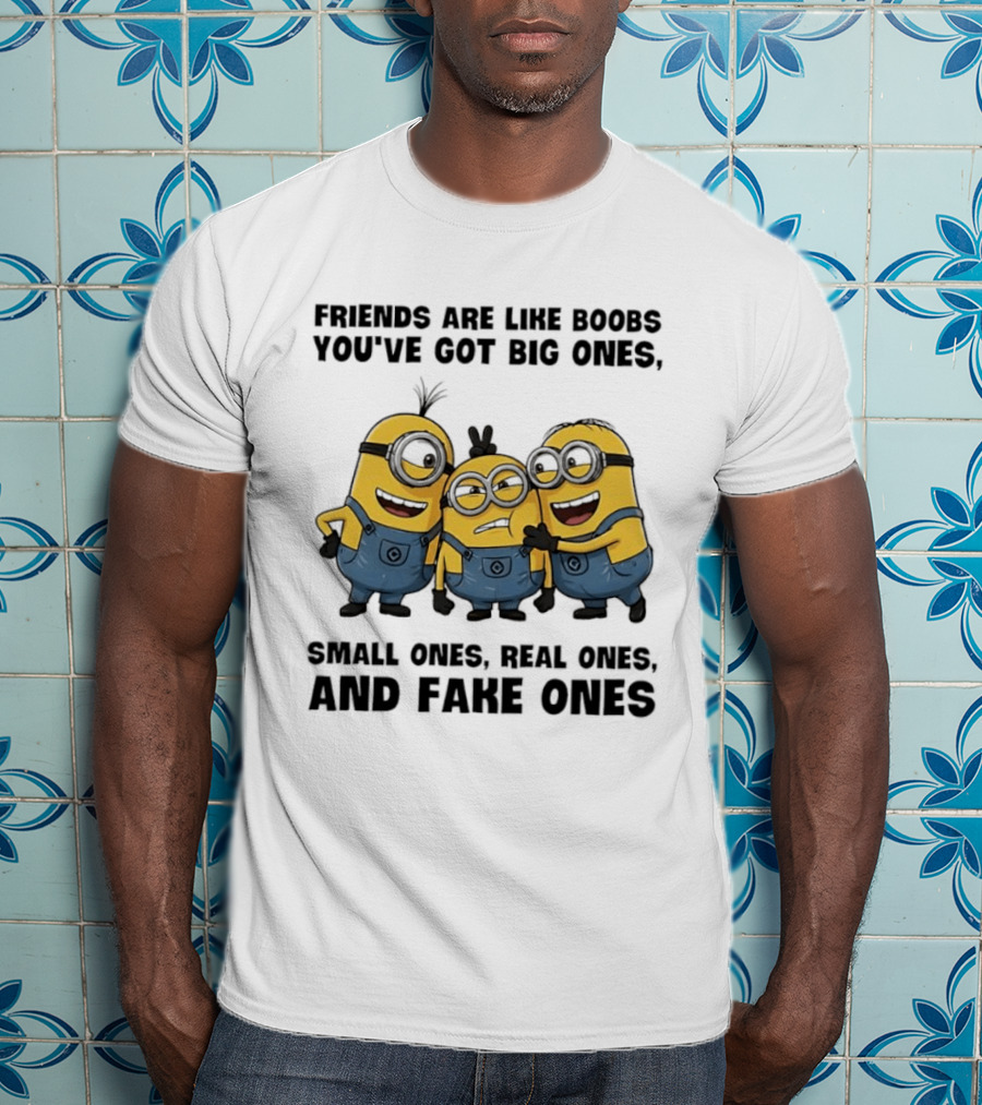 Minions Friends Big Ones Small Ones Real Ones Fake Ones T-Shirt
