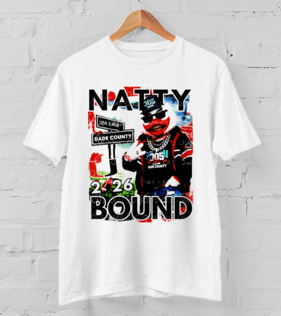 Natty Bound 2026 Miami Hurricanes Sebastian The Ibis Dade County Da Crib 305 T-Shirt