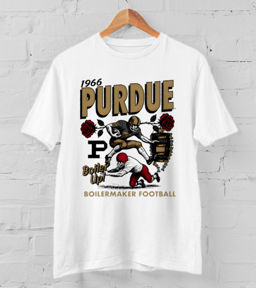 1966 Purdue Boilermaker Football Rose Bowl Boiler Up T-Shirt