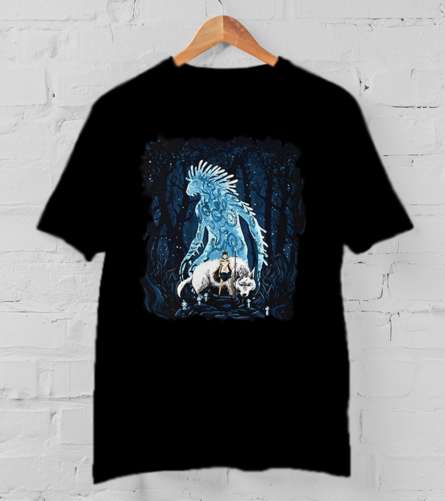 San And Forest Spirit Princess Mononoke Anime Iconic Forest Scene T-Shirt