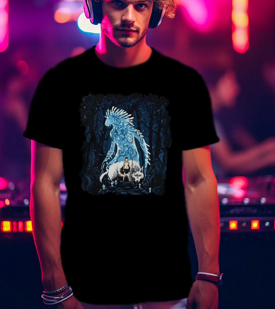 San And Forest Spirit Princess Mononoke Anime Iconic Forest Scene T-Shirt