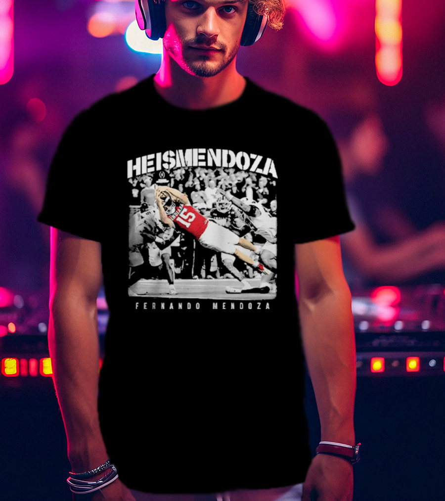 HEISMENDOZA Fernando Mendoza Football Diving Catch T-Shirt