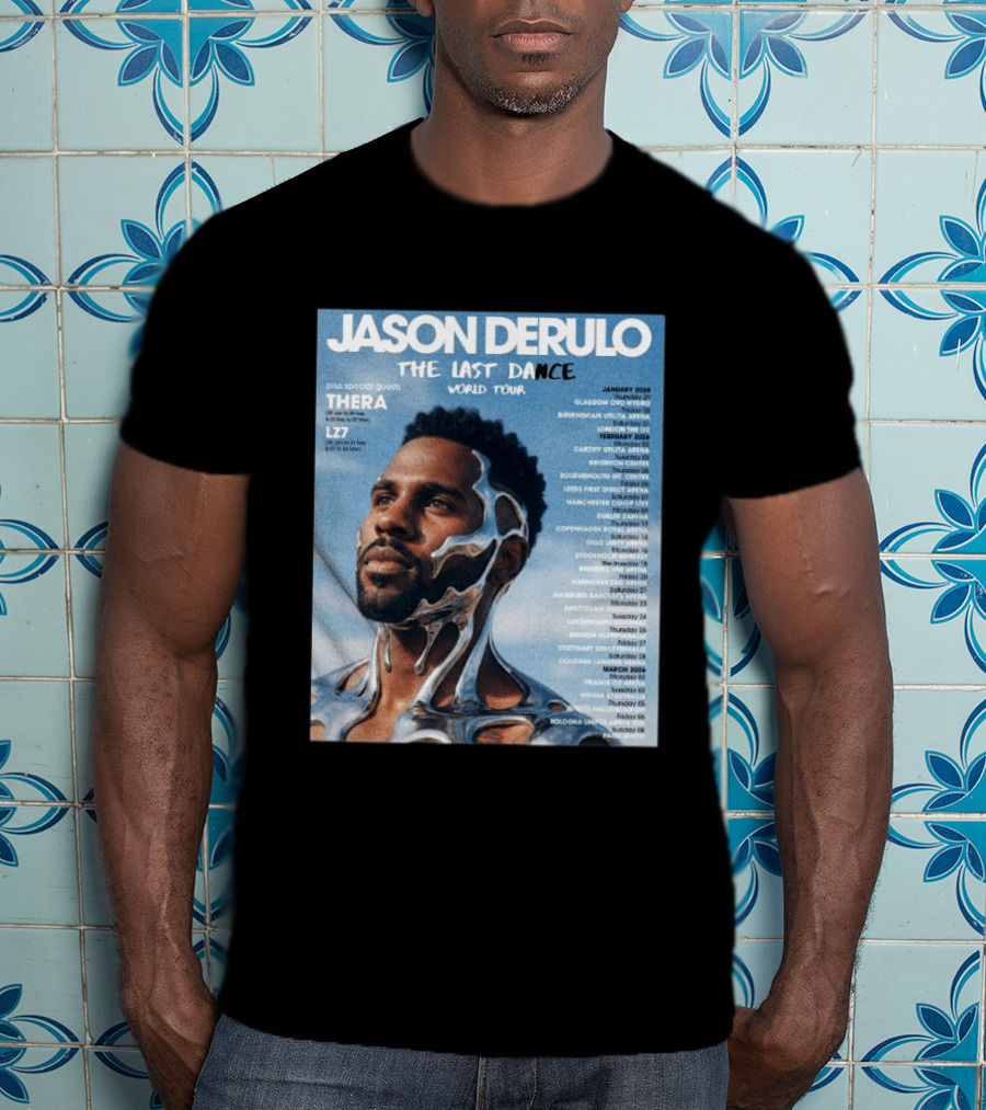 Jason Derulo The Last Dance World Tour 2026 Schedule Tour Dates T-Shirt