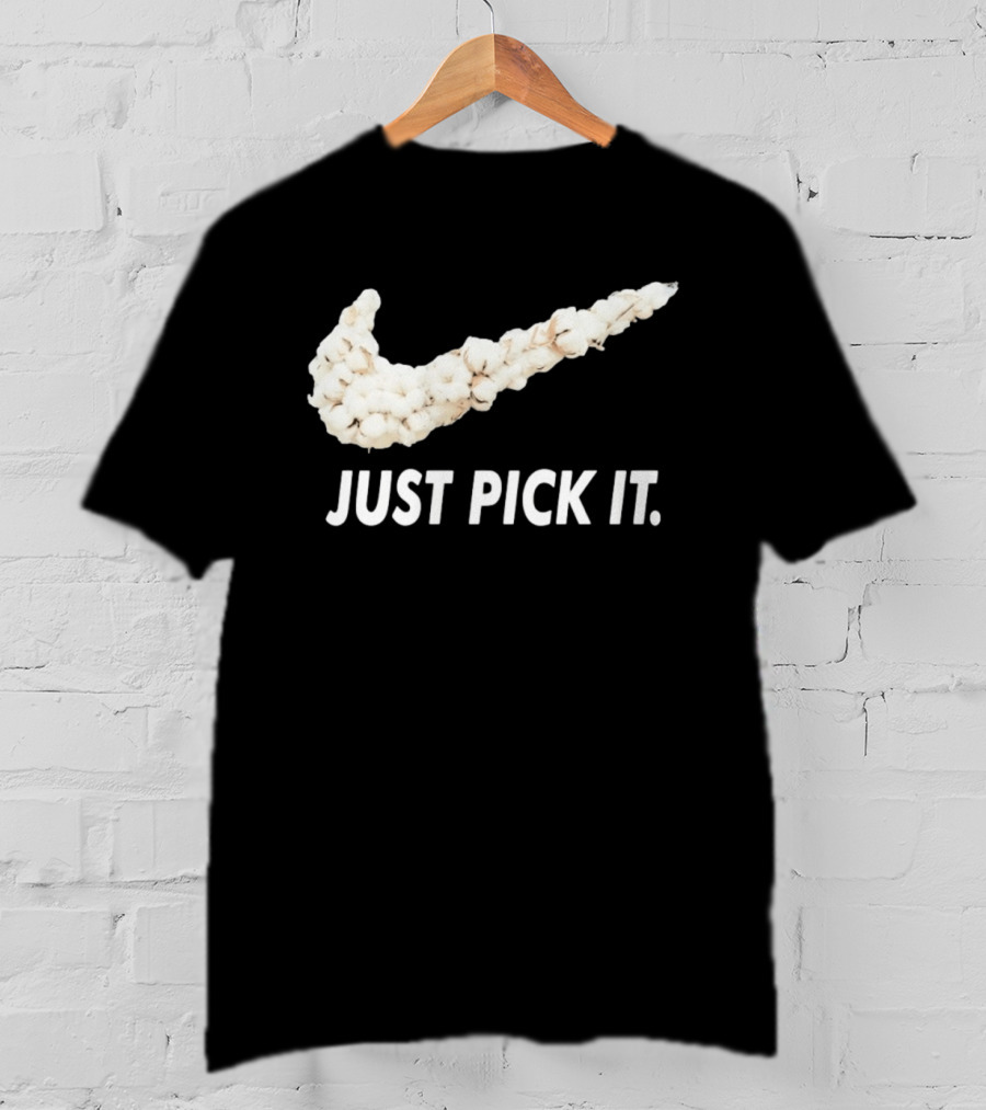 JUST PICK IT Cotton Swoosh T-Shirt