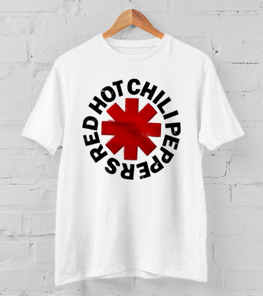 Red Hot Chili Peppers Red Asterisk Iconic Band T-Shirt