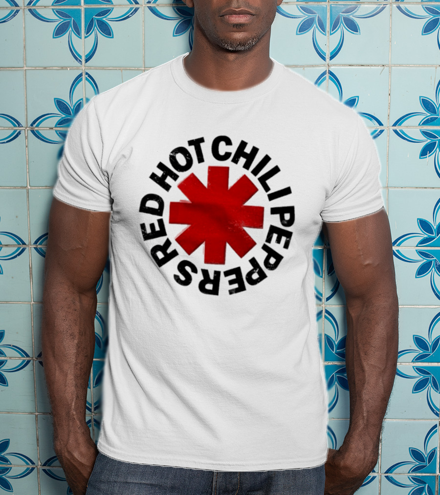 Red Hot Chili Peppers Red Asterisk Iconic Band T-Shirt