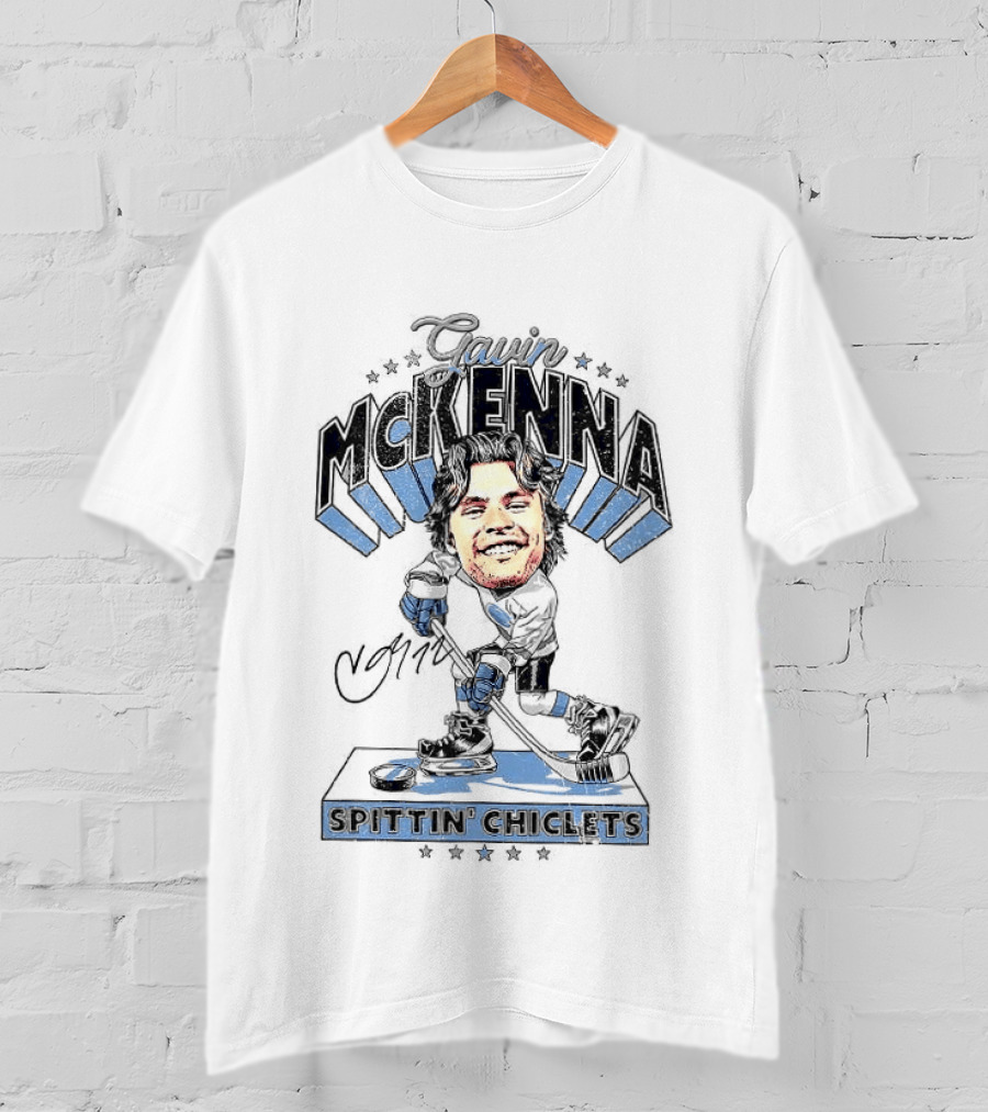 Spittin Gavin McKenna Penn State Nittany Lions NCAA Hockey Spittin Chiclets T-Shirt