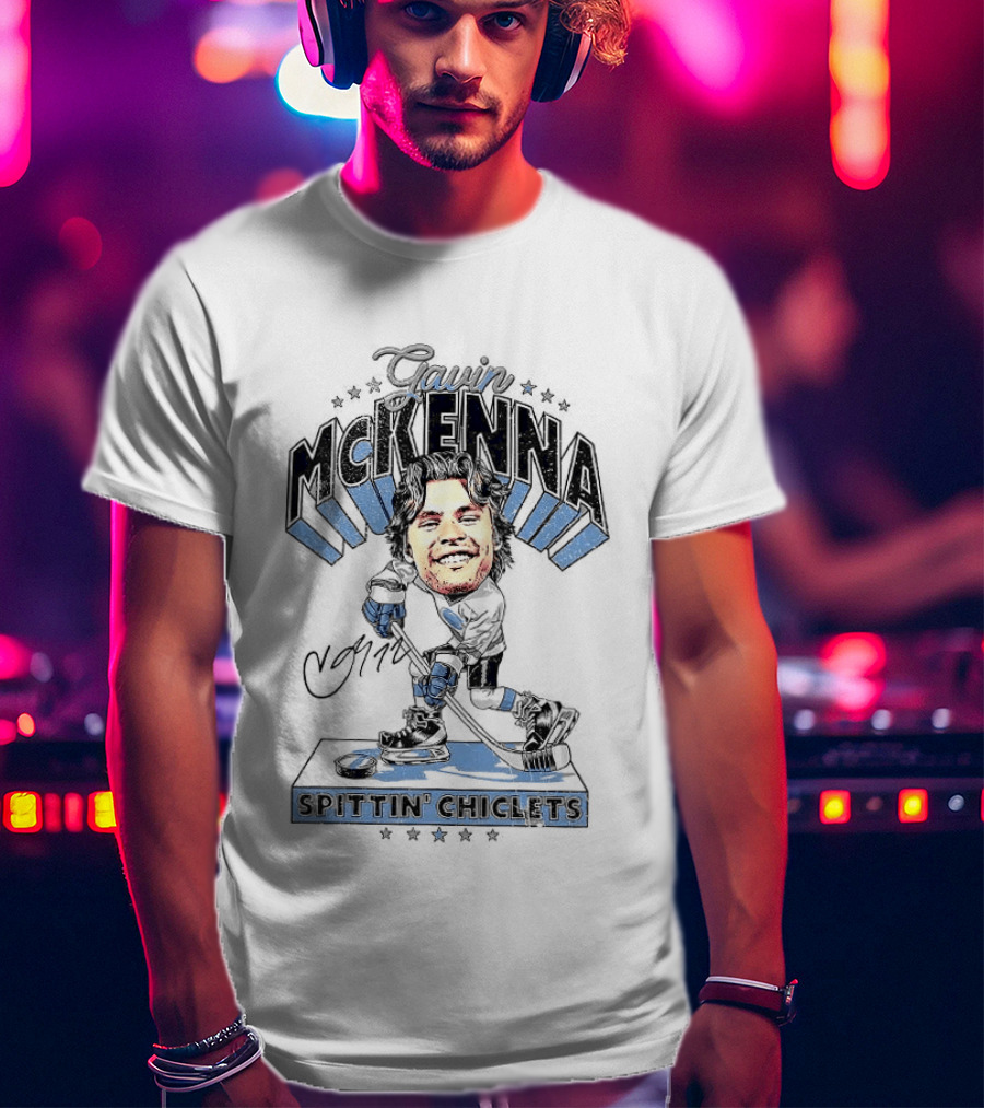 Spittin Gavin McKenna Penn State Nittany Lions NCAA Hockey Spittin Chiclets T-Shirt