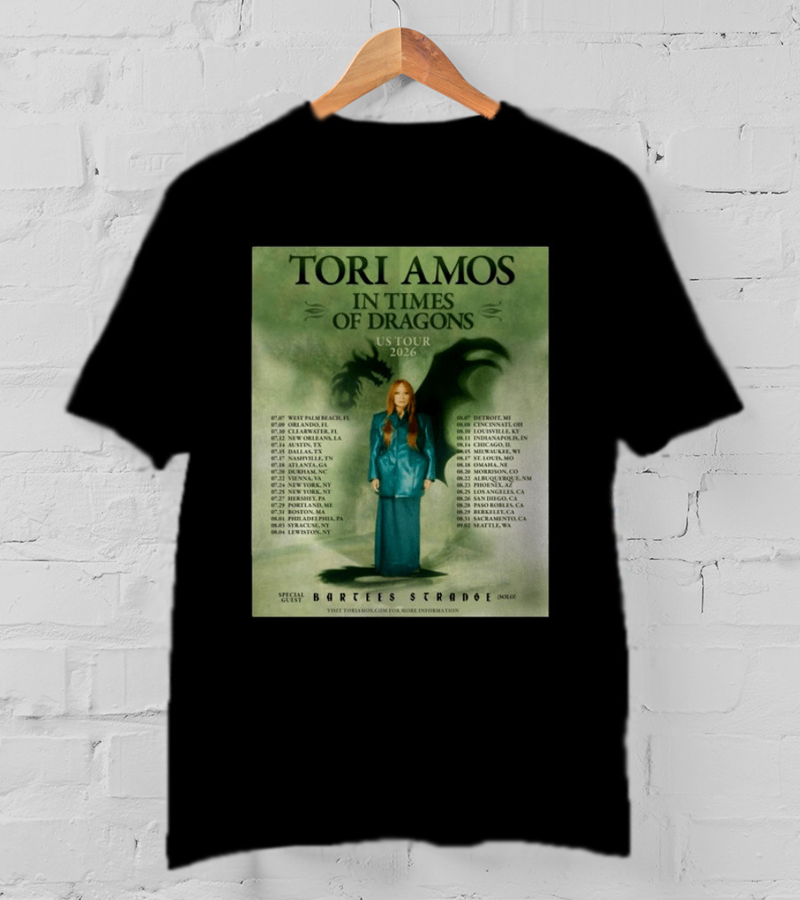 Tori Amos In Times Of Dragons US Tour 2026 Greek Theatre Los Angeles T-Shirt