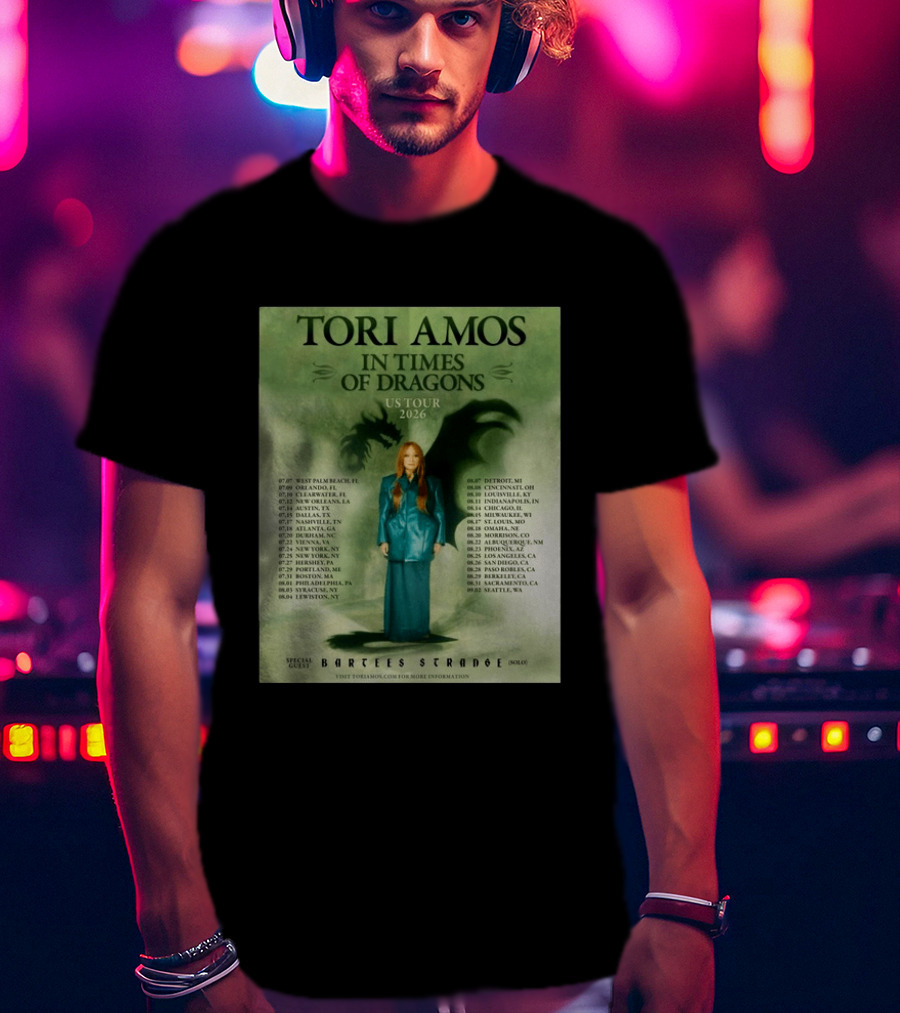 Tori Amos In Times Of Dragons US Tour 2026 Greek Theatre Los Angeles T-Shirt