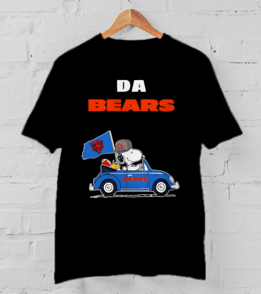 Chicago Bears Snoopy Woodstock Car Da Bears T-Shirt