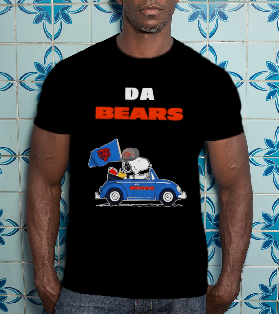 Chicago Bears Snoopy Woodstock Car Da Bears T-Shirt