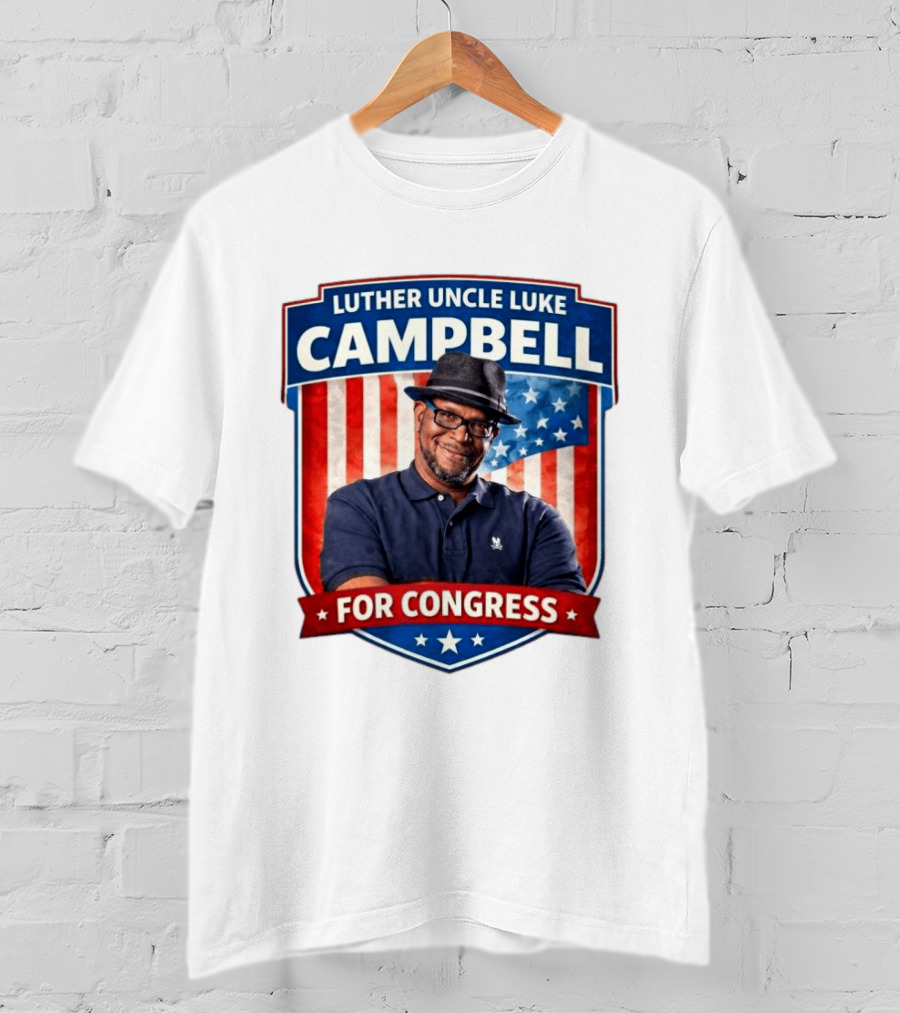 Luther Uncle Luke Campbell For Congress American Flag Leadership T-Shirt