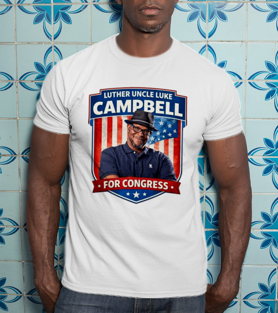 Luther Uncle Luke Campbell For Congress American Flag Leadership T-Shirt