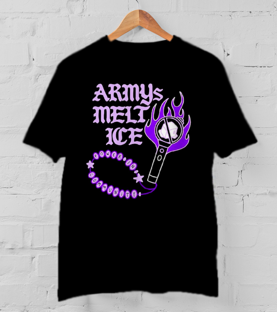 ARMYs Melt Ice Lightstick Flame T-Shirt