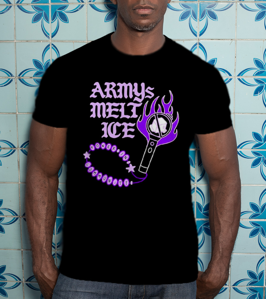 ARMYs Melt Ice Lightstick Flame T-Shirt
