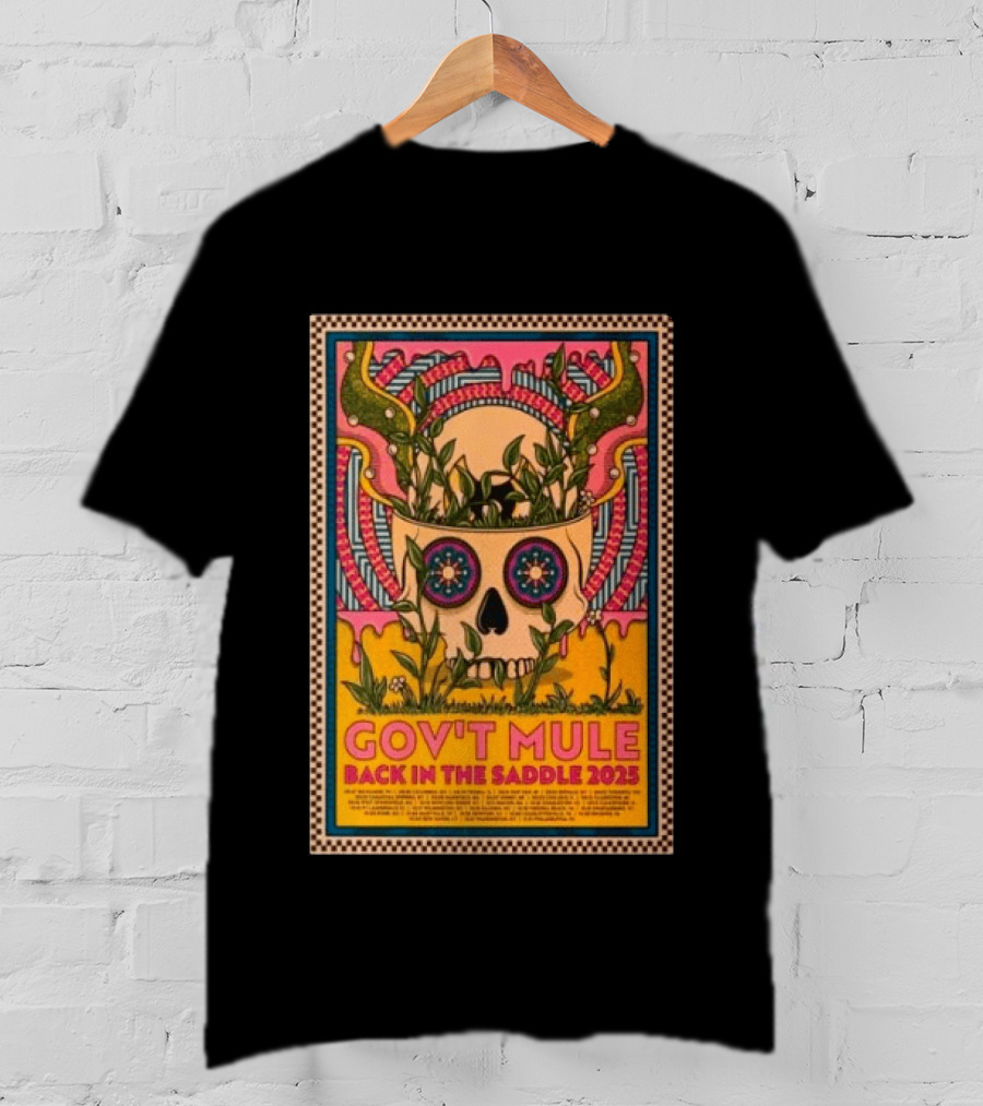 Gov't Mule Back In The Saddle 2025 Skull T-Shirt