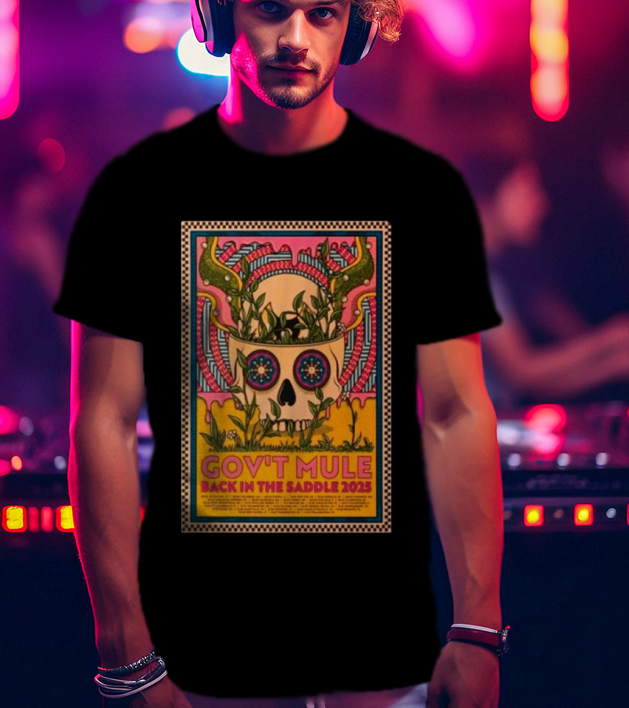 Gov't Mule Back In The Saddle 2025 Skull T-Shirt