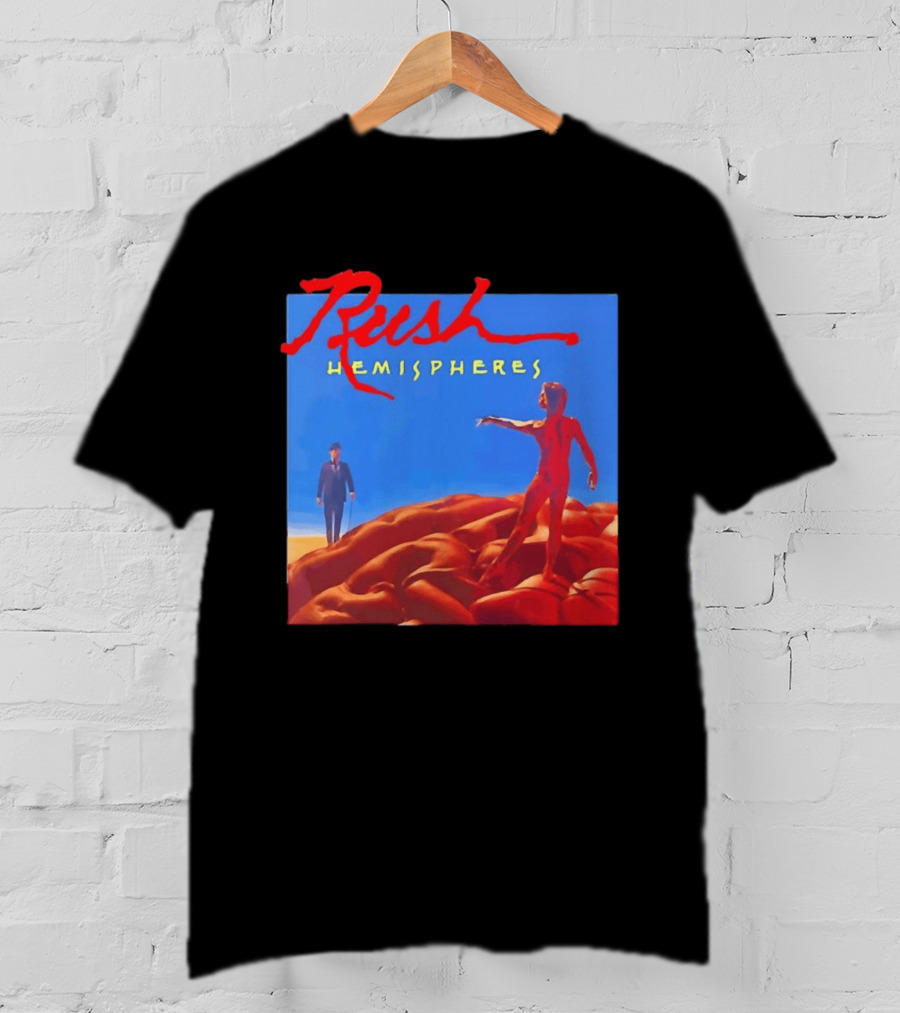 Rush Hemispheres Album Cover Artwork With Brain T-Shirt