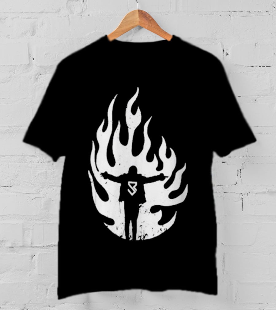 Seth Rollins SR Logo Flames WWE Fire T-Shirt