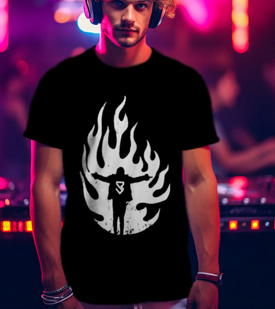 Seth Rollins SR Logo Flames WWE Fire T-Shirt
