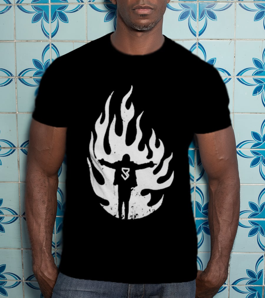 Seth Rollins SR Logo Flames WWE Fire T-Shirt