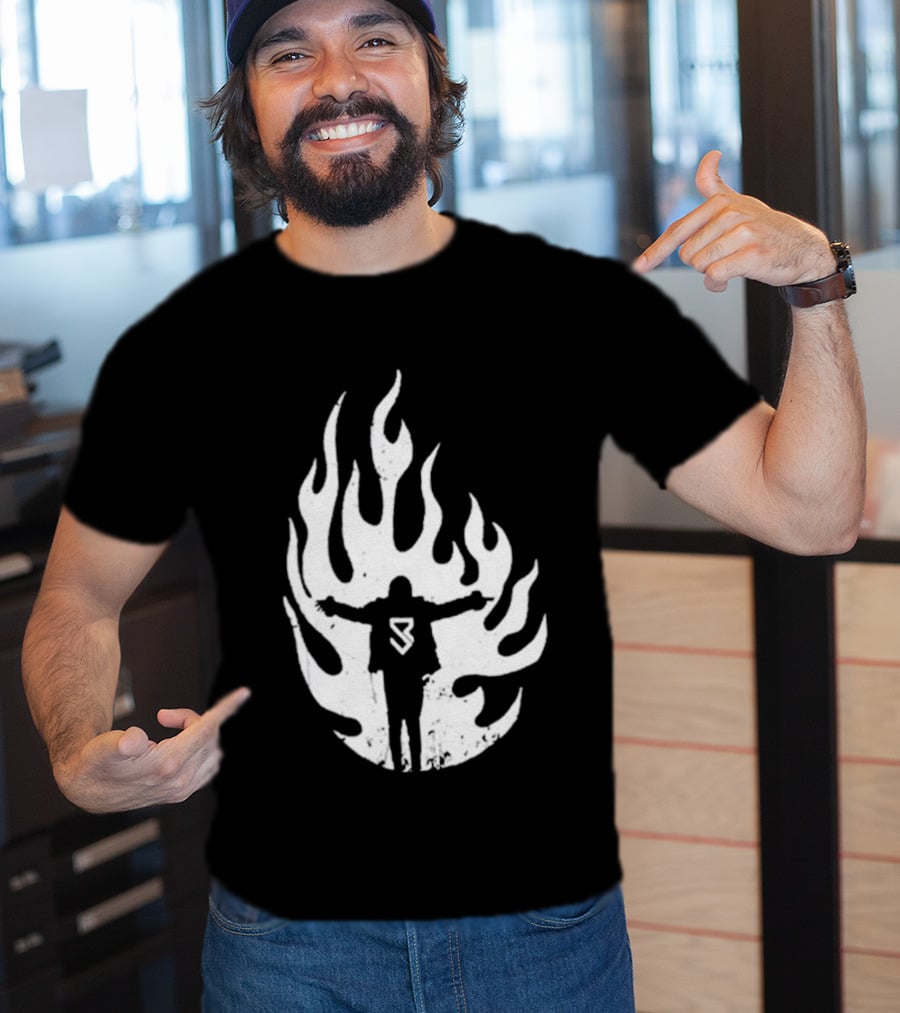 Seth Rollins SR Logo Flames WWE Fire T-Shirt