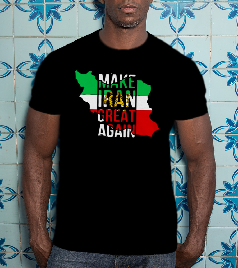 Make Iran Great Again Flag Map T-Shirt