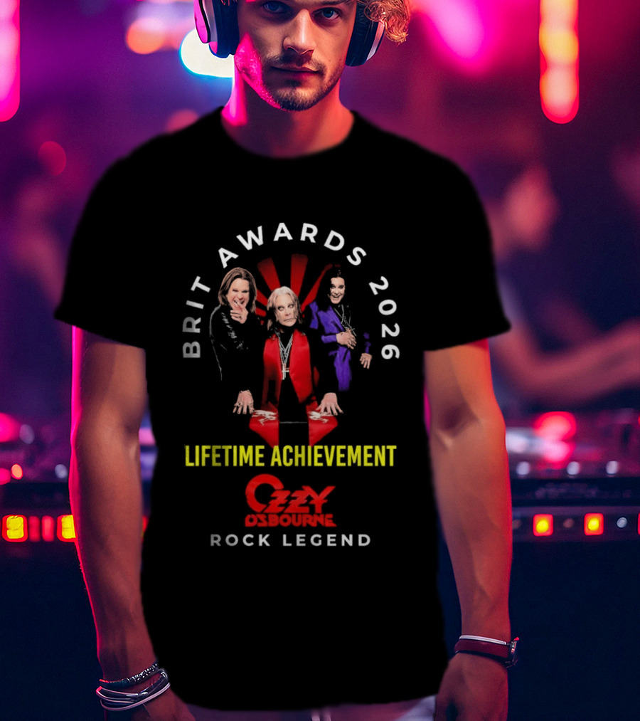 Brit Awards 2026 Lifetime Achievement Ozzy Osbourne Rock Legend T-Shirt