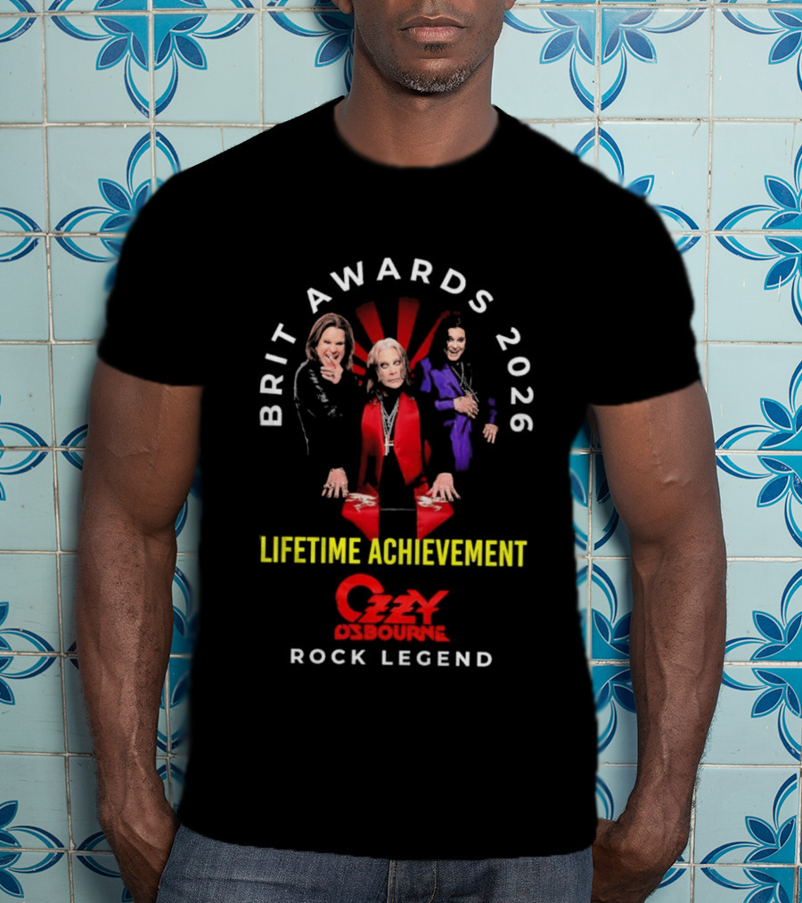Brit Awards 2026 Lifetime Achievement Ozzy Osbourne Rock Legend T-Shirt