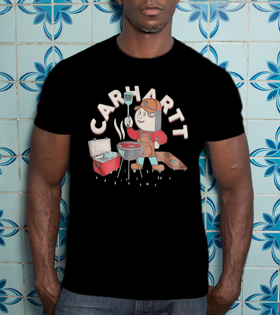 Carhartt BBQ Character With Grill And Cooler T-Shirt