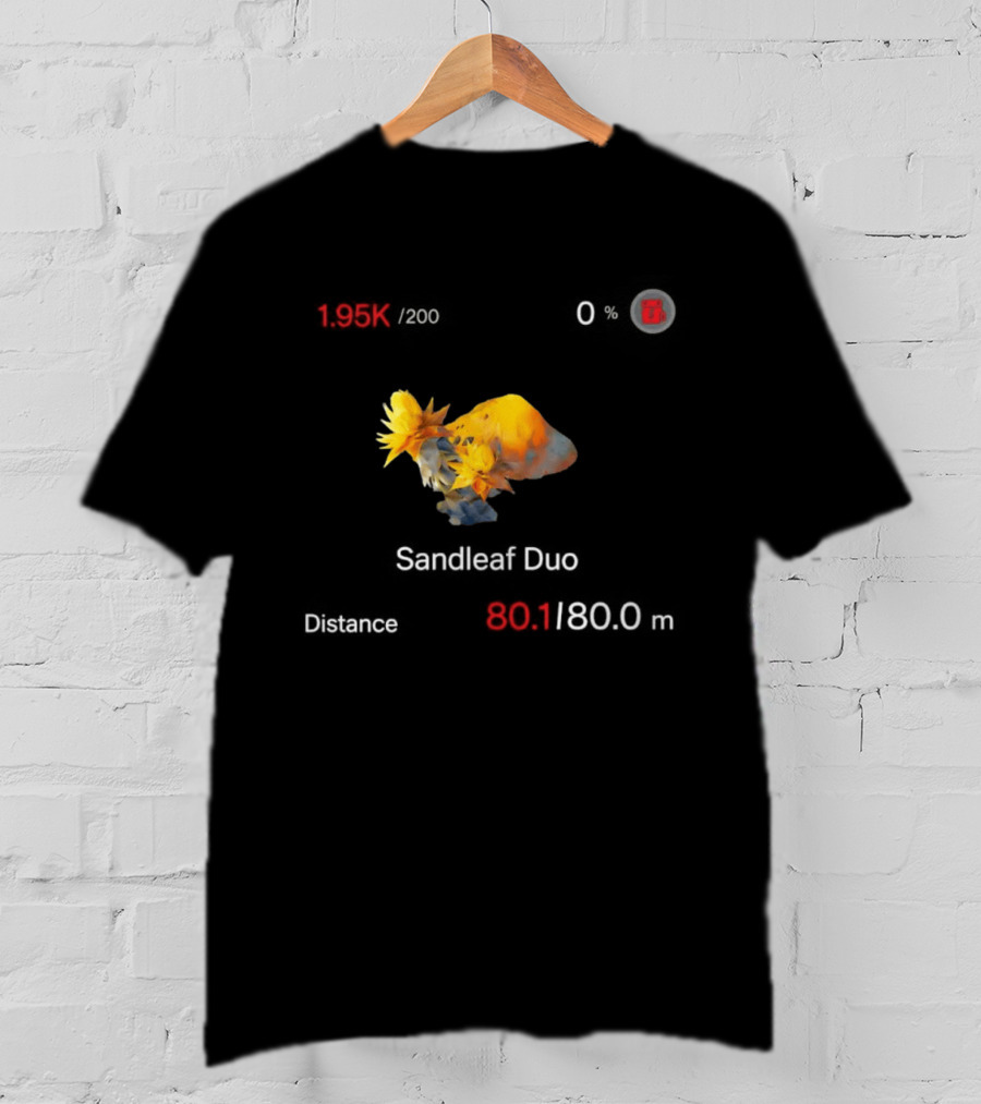 Sandleaf Dou Yellow Flowers With 395km Distance And 500/190.9m T-Shirt