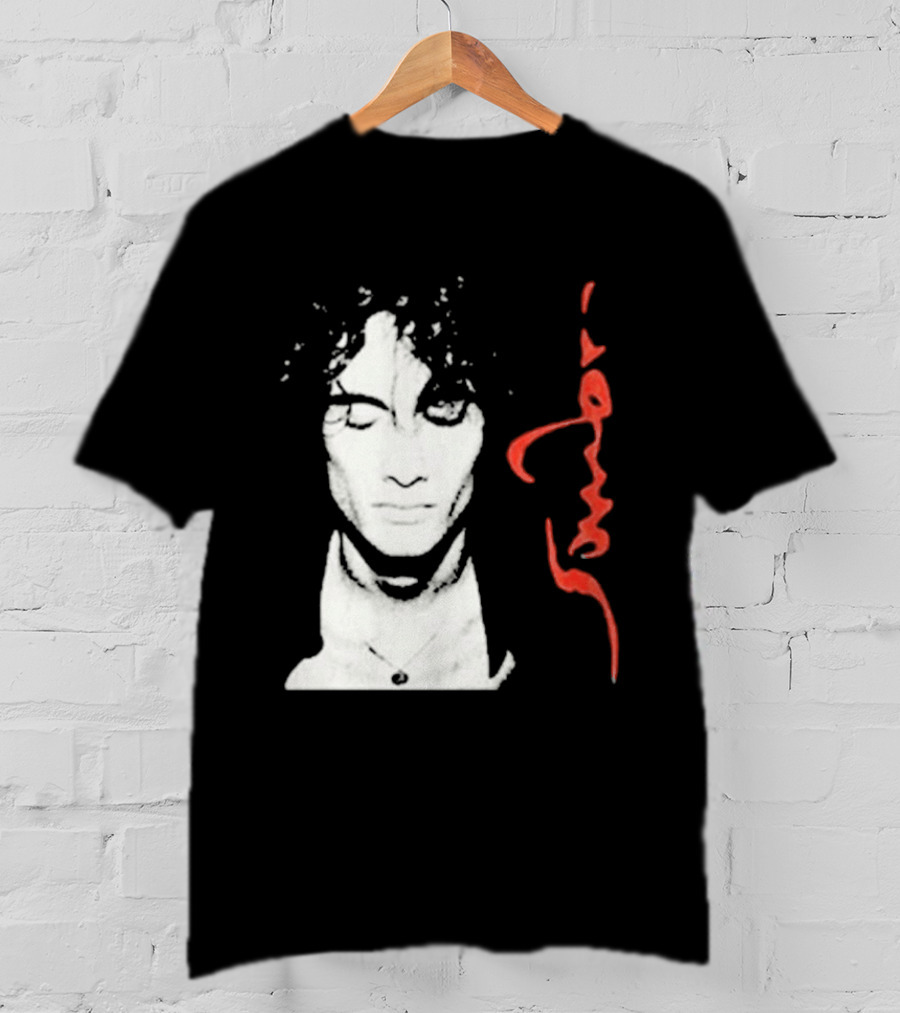 Sombr Facecard Tea Abstract Monochrome Red Accents T-Shirt