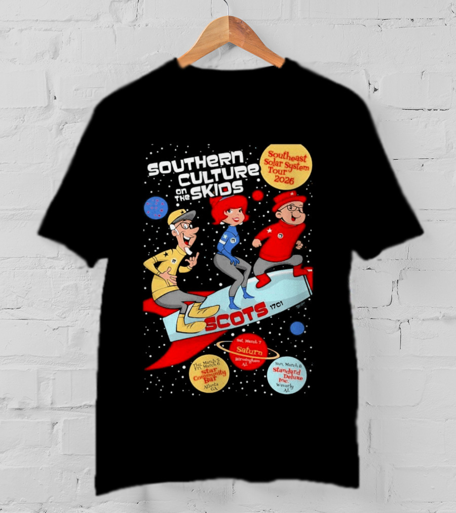 Southern Culture On The Skids Southeast Solar System Tour 2026 SCOTS Star Community Bar Atlanta T-Shirt