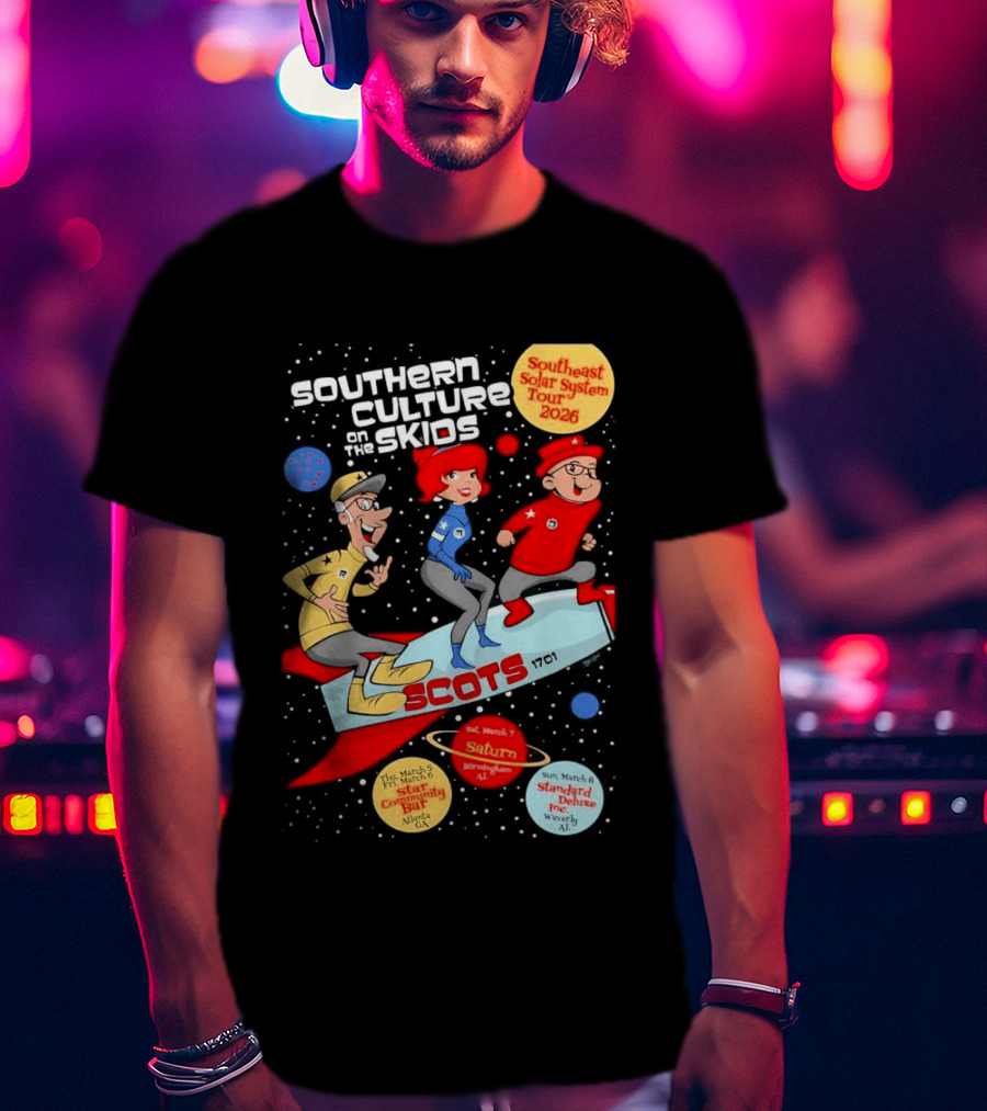 Southern Culture On The Skids Southeast Solar System Tour 2026 SCOTS Star Community Bar Atlanta T-Shirt