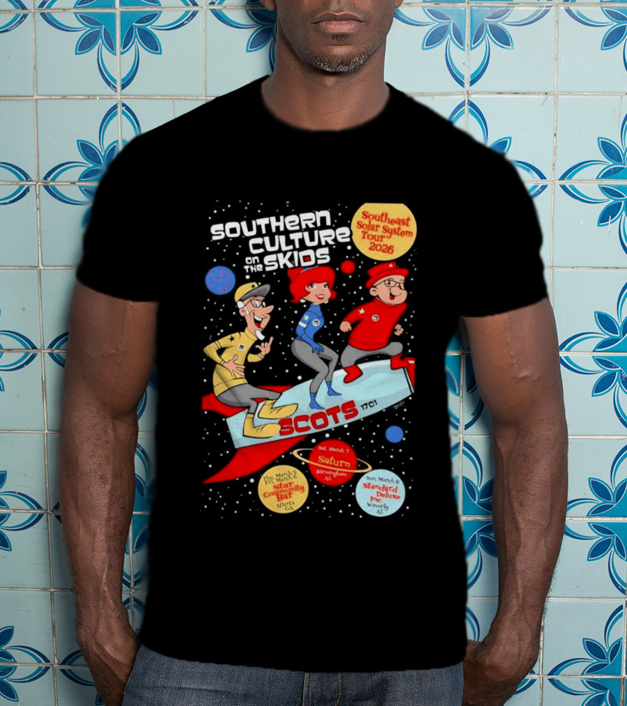 Southern Culture On The Skids Southeast Solar System Tour 2026 SCOTS Star Community Bar Atlanta T-Shirt