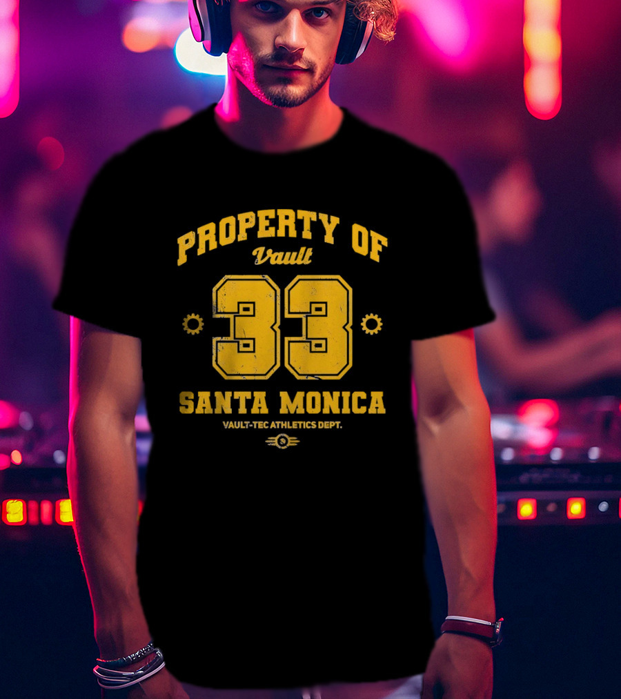 Property Of Vault Tec Santa Monica Athletics Dept 33 T-Shirt