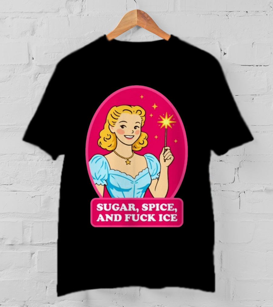 Sugar Spice And Fuck Ice Retro Cartoon Magic Wand T-Shirt