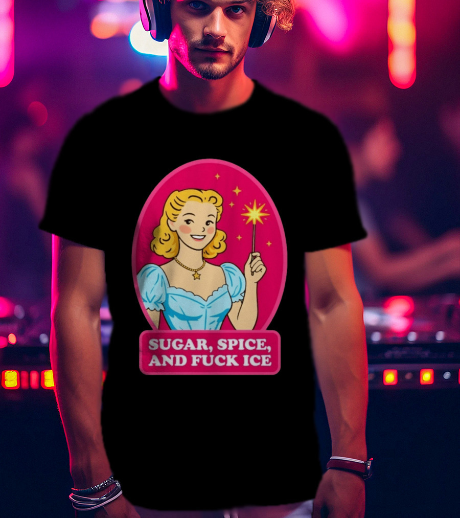 Sugar Spice And Fuck Ice Retro Cartoon Magic Wand T-Shirt