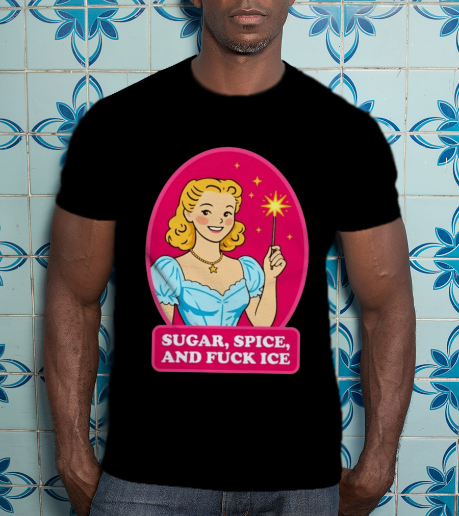Sugar Spice And Fuck Ice Retro Cartoon Magic Wand T-Shirt