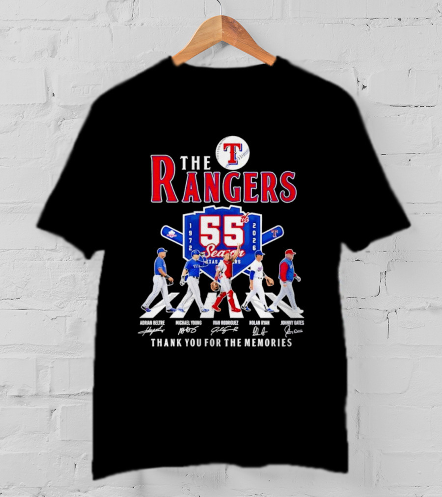 Texas Rangers 55th Season 1972 2026 Thank You For The Memories T-Shirt