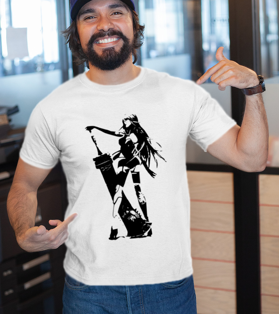 Weathered Nier Automata A2 Silhouette Black T-Shirt