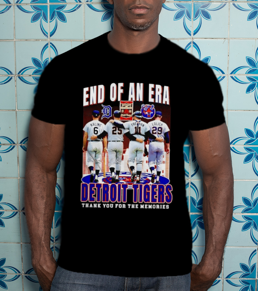 End Of An Era Kaline Cash Freehan Lolich Detroit Tigers Thank You For The Memories T-Shirt